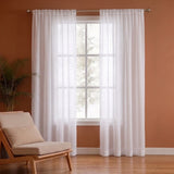 Fort Absolute - Rod Pocket White Sheer Curtain