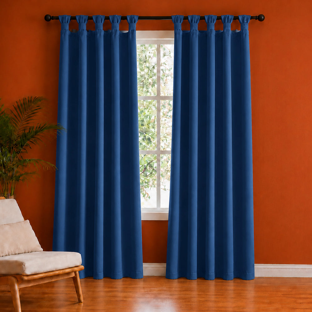 Fort Essential - Twist Tap Top Blackout Curtain (Navy Blue)