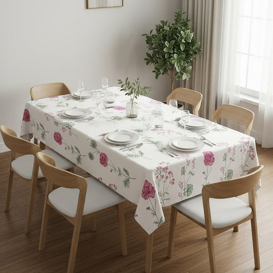 Cotton Floral Dining Table Cover ( Multicolor)Cotton Floral Dining Table Cover ( Multicolor)