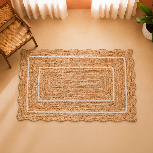 Wave Jute Area Rug - Rectangular