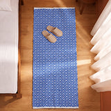 Tessitura Confetti - Diamond Cotton Rug (Blue & White)