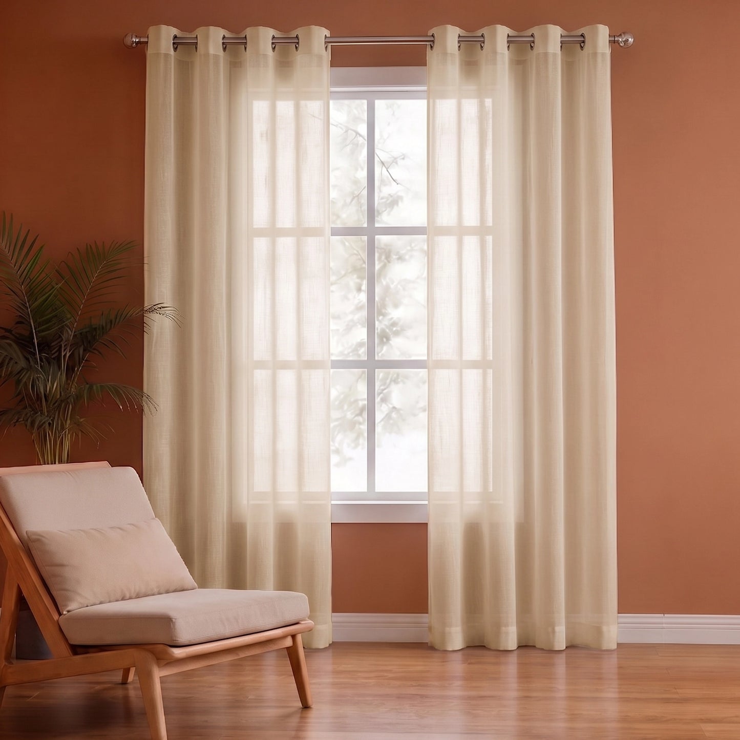 Fort Absolute - Beige Sheer Curtain
