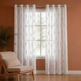 Imprimer Leafscape - Printed Eyelet Sheer Curtain