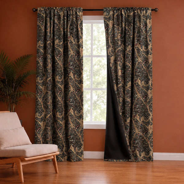 Imprimer River Village - Rod Pocket DP Curtain