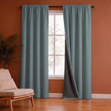 Fort Essential Abstract - Rod Pocket Black Backing Blackout Curtain (Grey)
