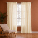 Fort Handpicked Breeze - Rod Pocket Beige Sheer Curtain
