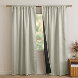Off White Embossed Blackout Curtain (Elara - Rod Pocket)