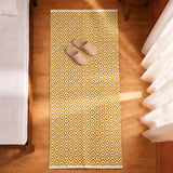 Tessitura Confetti - Diamond Cotton Rug (Mustard & White)