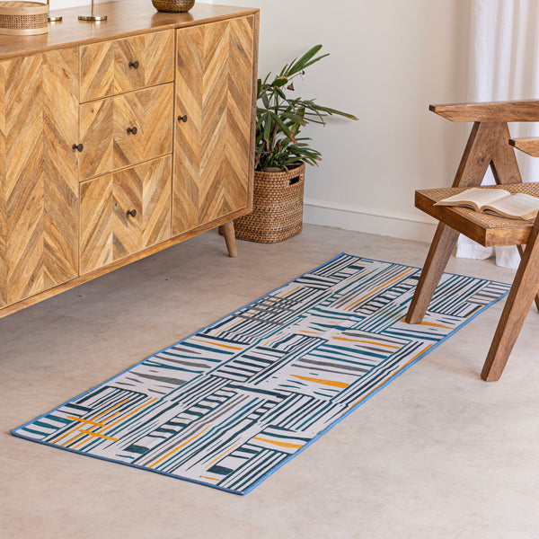 Imprimer Scribble - Felt Runner Reversible Handmade Rug (Multicolor)