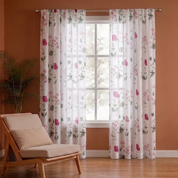 Imprimer Rosachic - Printed Sheer Curtain (Multicolor)