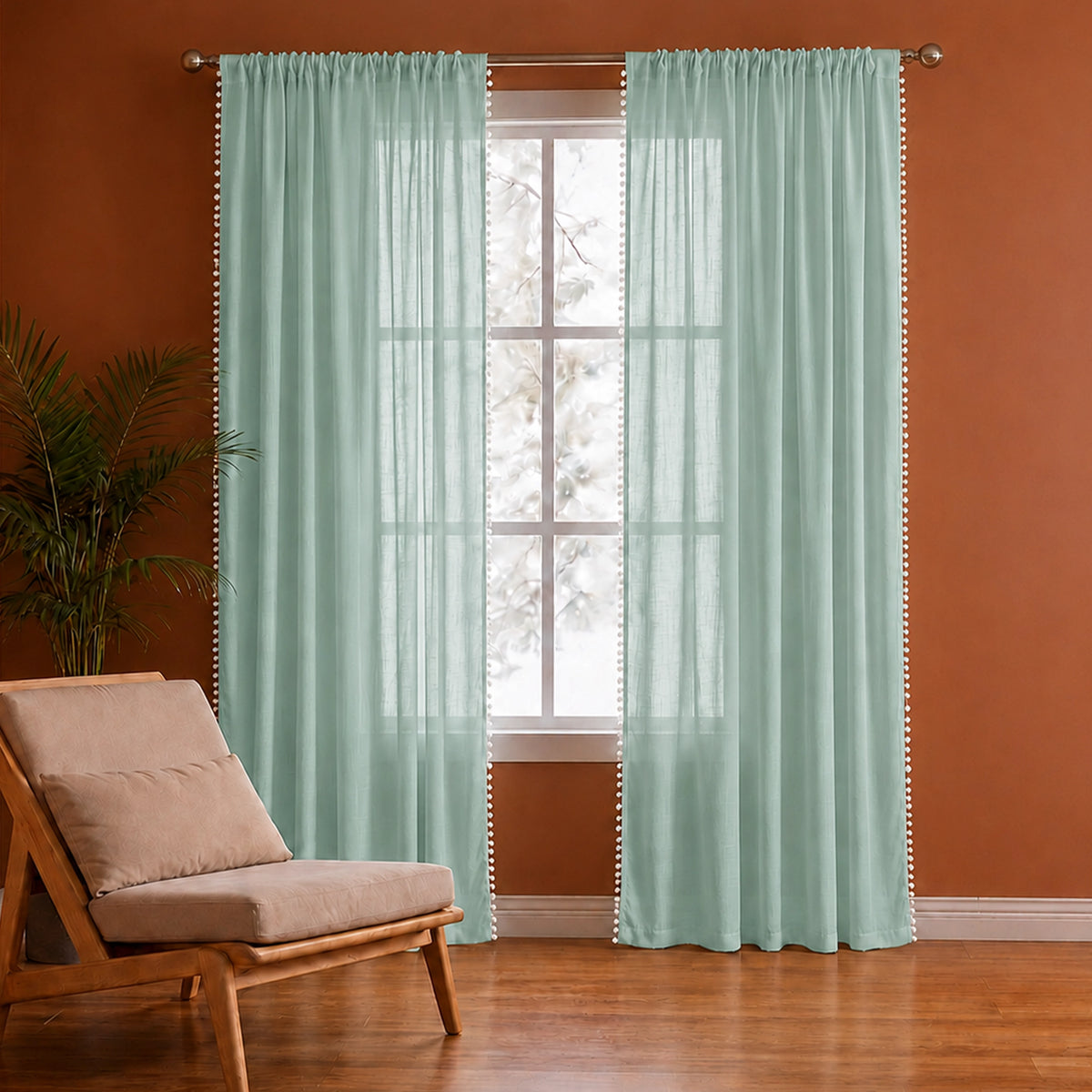 Fort Handpicked Breeze - Silver Grey Rod Pocket Sheer Curtain