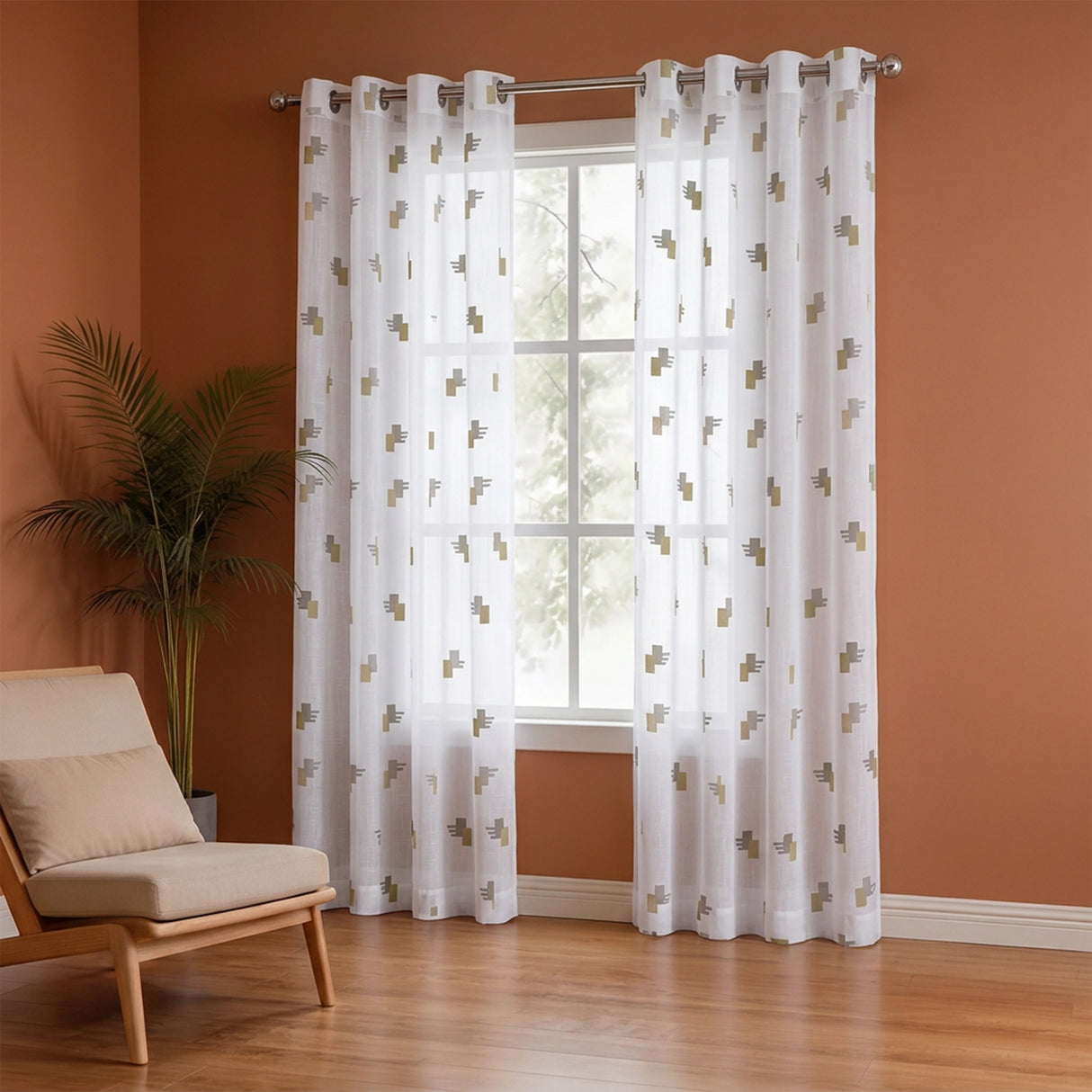 Imprimer Modern Mosaic - Sheer Curtain