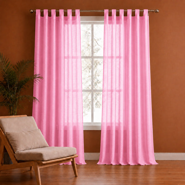 Fort Absolute - Pink Loop Sheer Curtain