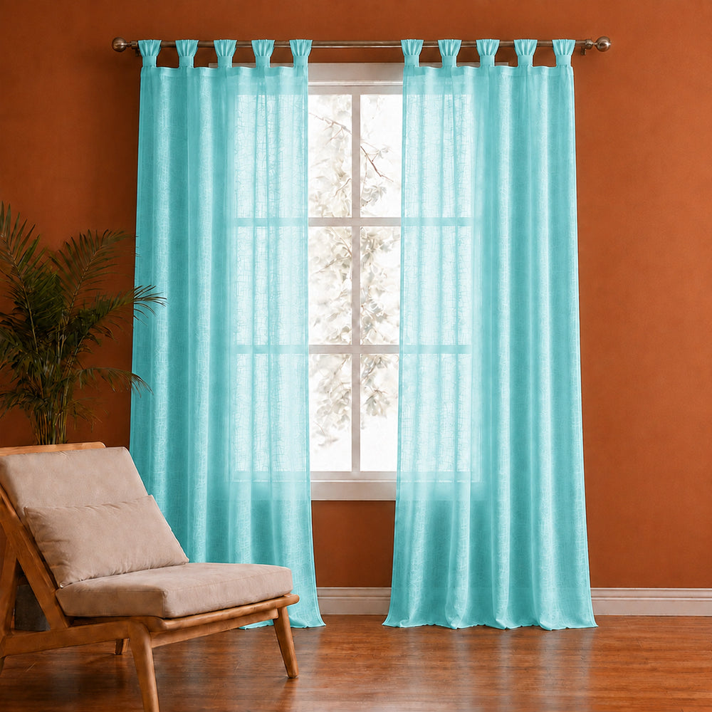 Fort Absolute - Twist Tab Top Sheer Curtain (Celeste)