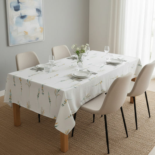 Cotton Leafscape Dining Table Cover (Yellow & Green)Cotton Leafscape Dining Table Cover (Yellow & Green)