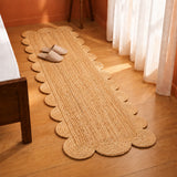 Natural Scalloped Jute Area Rug - Rectangular