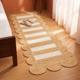 Scalloped Stripe Jute Area Rug - Rectangular