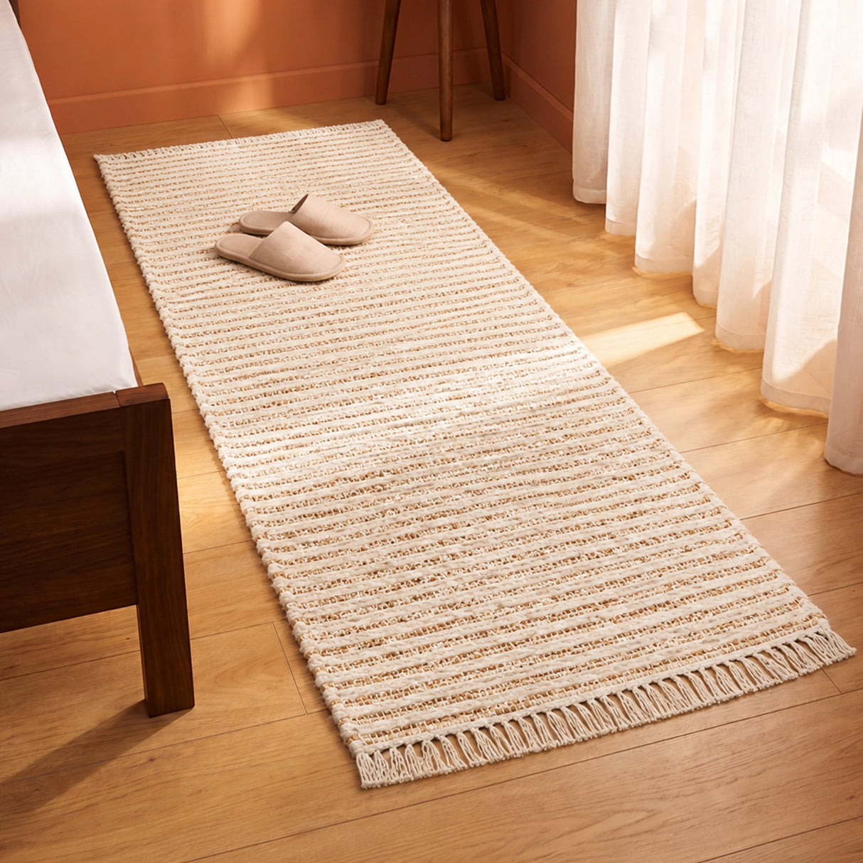 Tassel Cotton Jute - Rectangular