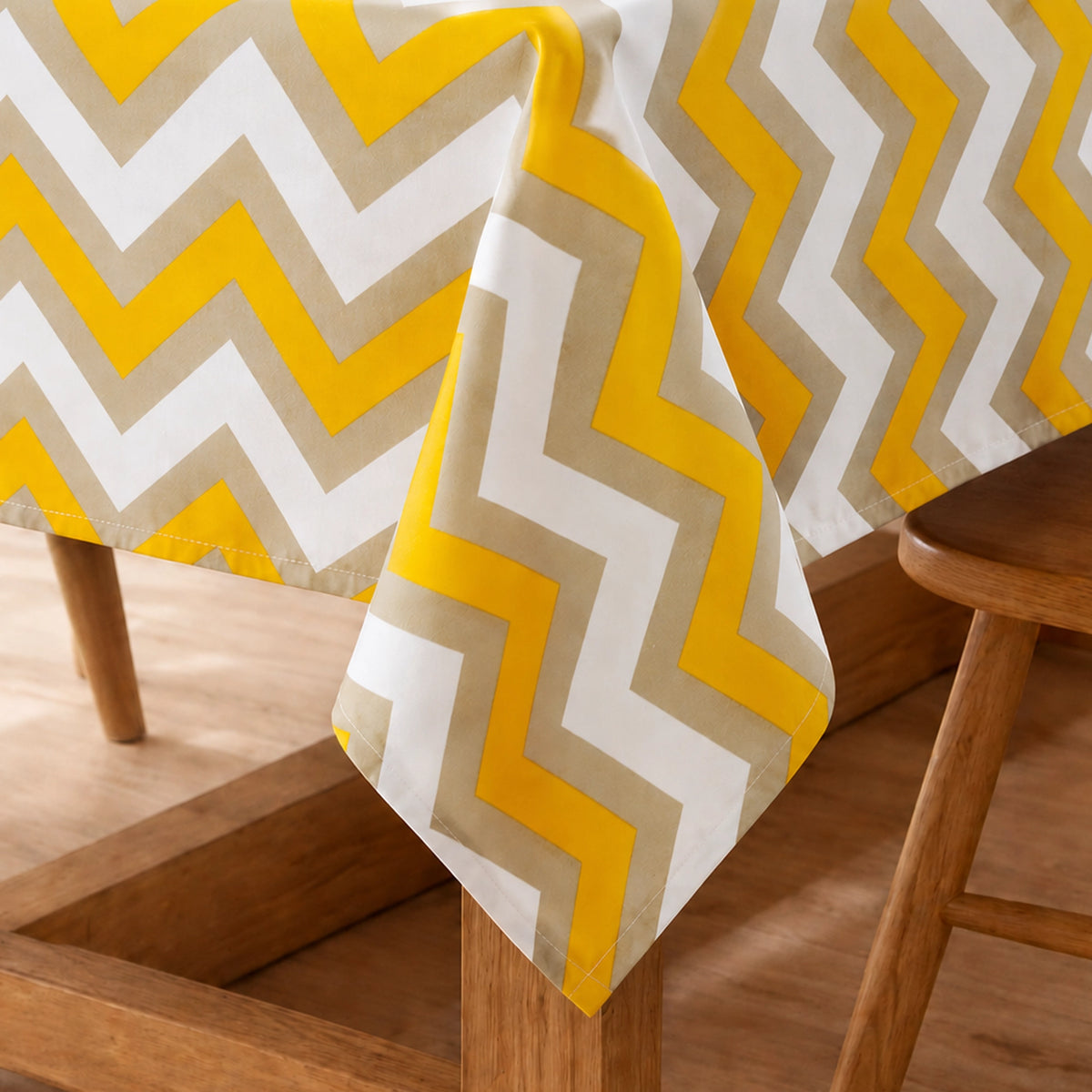 Imprimer Chevron - Printed Dining Table Cover (Yellow)