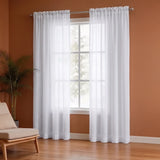 Fort Absolute - Rod Pocket White Sheer Curtain