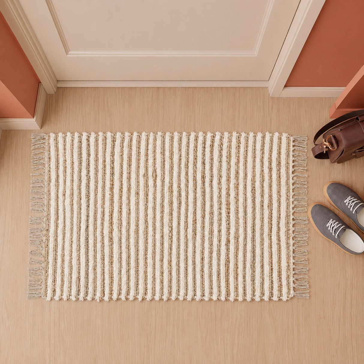 Tassel Cotton Jute - Rectangular