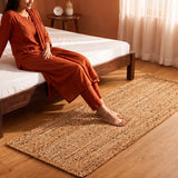 Solid Braided Jute Area Rug - Rectangular
