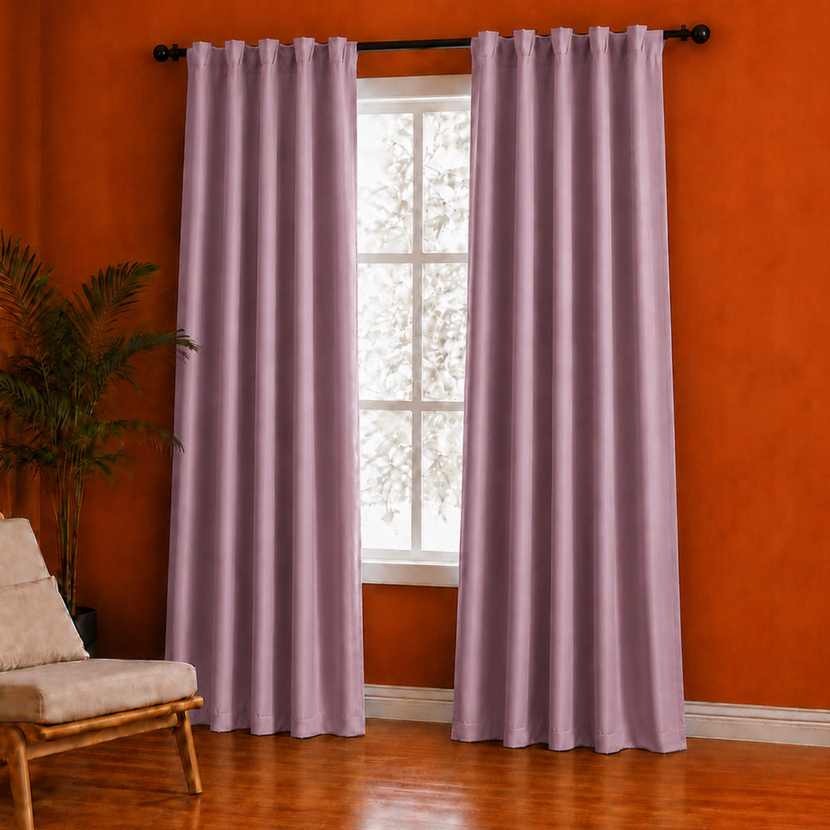 Fort Essential - Back Tab Blackout Curtain (Lavender)