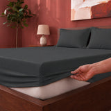 Fort Sublime - Solid Fitted Bedsheet (Dark Grey)