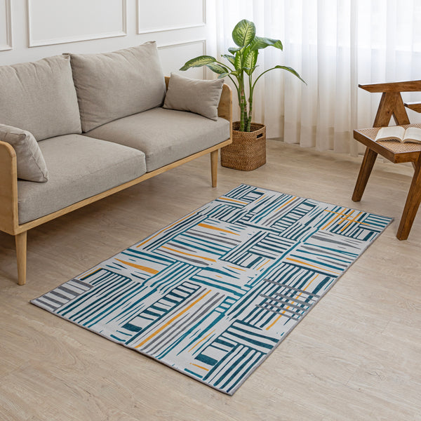 Imprimer Scribble - Digital Printed Felt Rug (Multicolor)