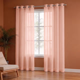 Fort Absolute - Eyelet Peach Sheer Curtain
