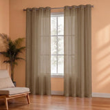 Fort Absolute - Eyelet Dark Brown Sheer Curtain
