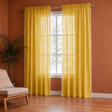 Fort Handpicked Breeze - Rod Pocket Yellow Sheer Curtain