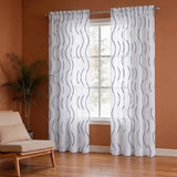 Imprimer Wavy Rhythm - Sheer Curtain Rod Pocket