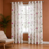 Imprimer Rosachic - Floral Printed Sheer Eyelet Curtain