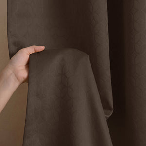 Brown Rod Pocket Solid Curtain