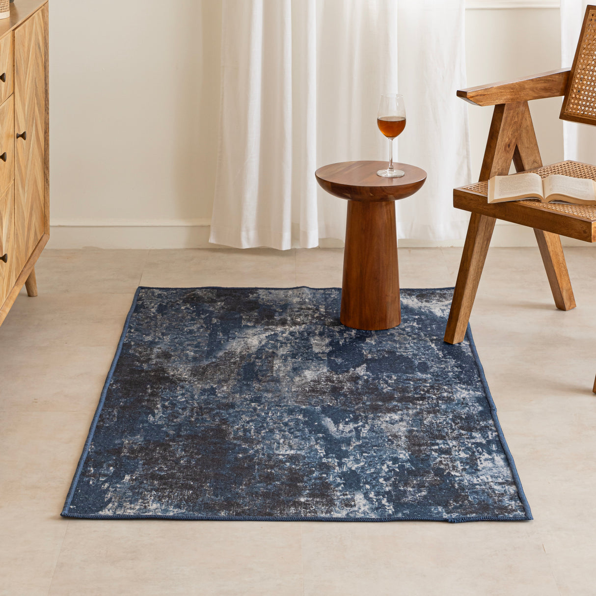 Imprimer Scribble - Felt Reversible Handmade Rug (Multicolor)