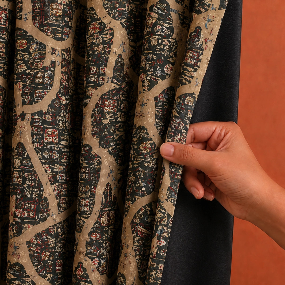Imprimer River Village - Rod Pocket DP Curtain