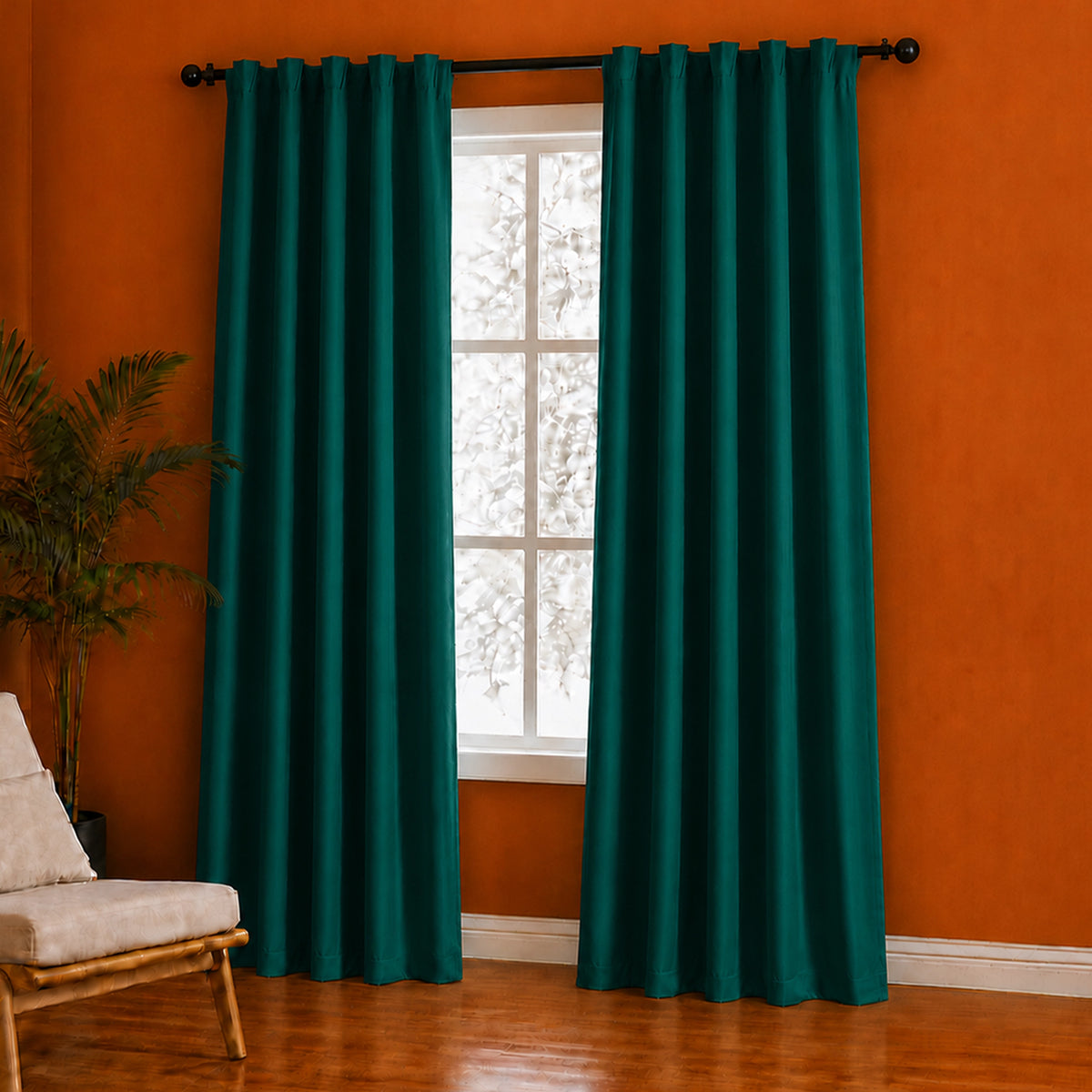 Fort Essential - Back Tab Blackout Curtain (Rama Green)