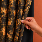 Imprimer Abstract - Digital Printed Blackout Curtain (Black & Mustard)