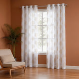 Imprimer Palmetto Plume - Gold Tree Printed Eyelet Sheer Curtain