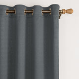 Grey Embossed Blackout Curtain (Elara - Eyelets)