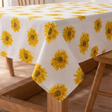 Cotton Sun Flower Print Dining Table Cover (Multicolor)