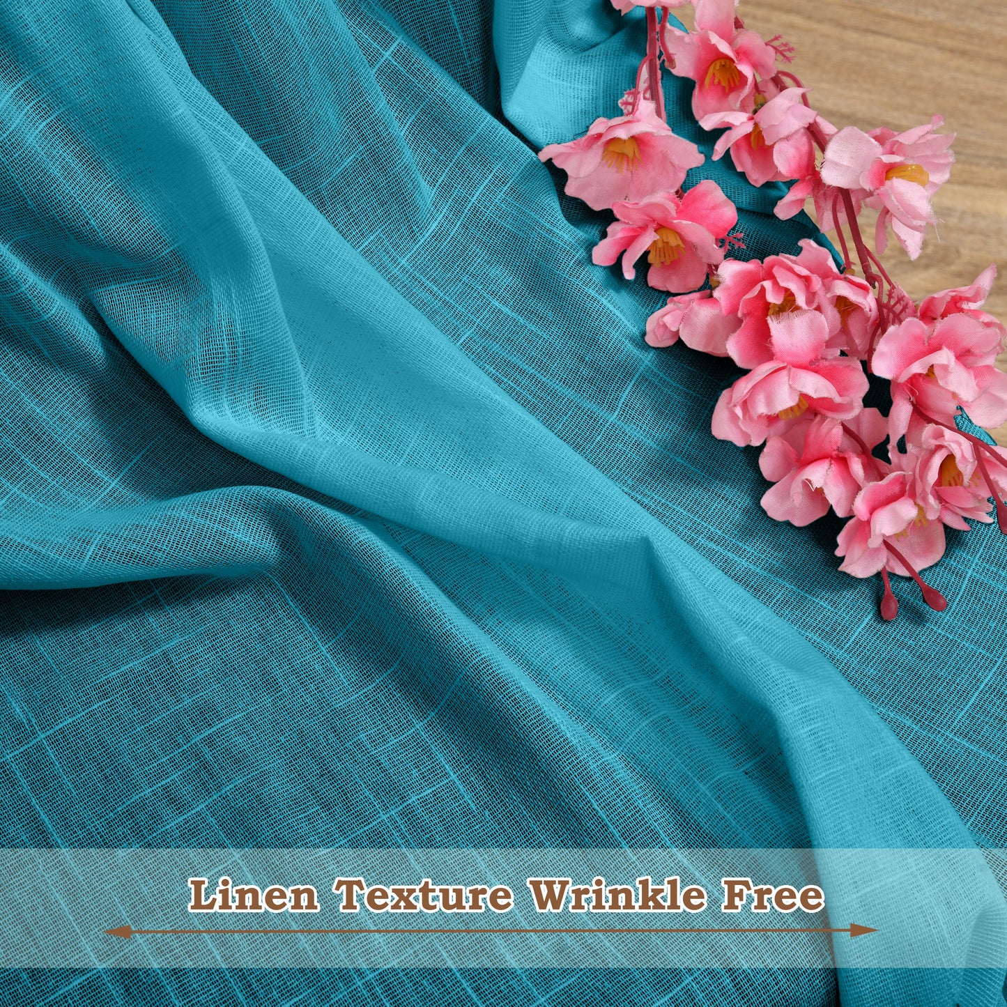 Fort Absolute - Rod Pocket Blue Sheer Curtain