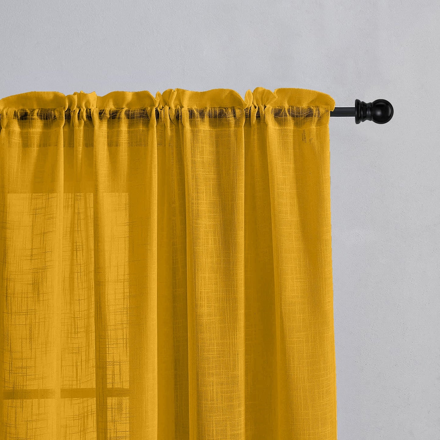 Fort Absolute - Rod Pocket Yellow Sheer Curtain