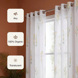 Imprimer Leafscape - Printed Eyelet Sheer Curtain