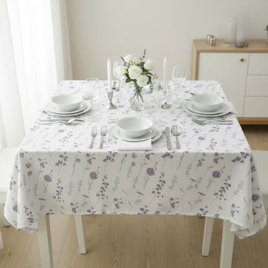 Cotton Premium Dining Table Cover (Blue & Purple)Cotton Premium Dining Table Cover (Blue & Purple)