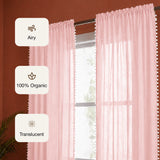 Fort Handpicked Breeze - Rod Pocket Pink Sheer Curtain