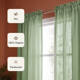 Fort Absolute - Rod Pocket Mint Green Sheer Curtain