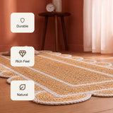 Scalloped Border Jute Area Rug - Rectangular