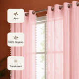 Fort Handpicked Breeze - Pink Sheer Curtain